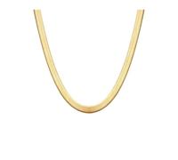 Generico Collana con Catena Piatta in Acciaio Inossidabile da 2/3/4/5 mm, per Uomo e Donna(20inch(50cm)_18K Gold 4mm)