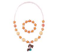 Generico Collana con Ciondolo a Forma di Coniglio - Graziosa Catena con Perline a Forma di Cuore per Ragazze, Regolabile(Set E)