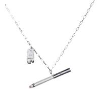 Generico Collana con ciondolo a forma sigaretta Finitura Accessorio versatile per trend setter e persone in cerca regali Collana con ciondolo a forma sigaretta artistica