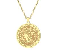 Generico Collana con ciondolo della mitologia greca, collina a collo, Atena la Dea della Saggezza, Artigianato e Ciondolo di Guerra, Dono Unisex