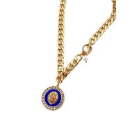 Generico Collana con Ciondolo Vintage - Dichiarazione in Lega di Zinco per Uno Stile Quotidiano audace da Donna(Bule)