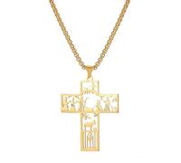Generico Collana con croce di stregoneria per donne Amuleto religioso Regali di gioielli