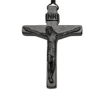 Genérico Collana con crocifisso in legno - Gioielli vintage | Collana a goccia regolabile | Accessorio alla moda per uomo e donna in legno naturale, regalo unico per lui o lei, Consulte la descripción