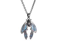 Generico Collana con pendente Black Moth Ghost Head per donna, classica collana a farfalla, Rock, Hip Hop, Gothic, Halloween, Regalo di gioielli