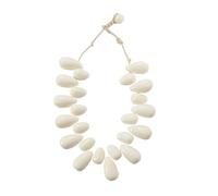 Generico Collana con Perline ellittiche - Accessorio per Maglione a Maniche Corte di Ispirazione marocchina per Donna(MY240708021G207)