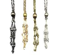 Generico Collana con supporto di - Collana con gabbia di | Pietre con ciondolo gemma | Accessorio per catena fai-da-te Regalo fatto a mano Famiglie Amici Amanti Artigianato Arte Fascino Dis