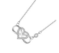 Genérico Collana Cuore Infinito,Gioielli eleganti per il collo - Collana da donna, mamma, compleanno, matrimonio, addio al nubilato, San , uso quotidiano, appuntamenti, vacanze