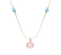 Generico Collana da uomo, bella collana di perle della Storia della sirena, gioielli di Principessa in metallo di qualità in conchiglia rosa carina per donne, regali per ragazze
