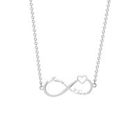 Generico Collana da uomo, collana con simbolo dell'infinito per donne, doppio nome personalizzato, gioielli per coppie personalizzati