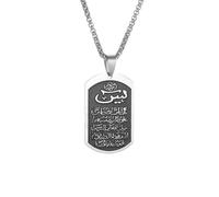Generico collana da uomo, collana di rune per il Corano Collana per uomini Regali di gioielli di moda femminile