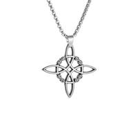 Generico Collana da uomo, collana di stregoneria alla moda con nodo di stregoneria Celtico irlandese con nodo di protezione per uomini donne amuleti di tendenza Regali di gioielli