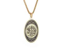 Generico collana da uomo, collana ovale creativa con pendente delle scritture per uomini e donne gioielli quotidiani versatili e alla moda