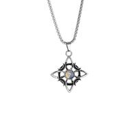 Generico collana da uomo, collana vintage di stregoneria celtica con nodo della dea della tripla luna pietra naturale con la collana della strega gioielli