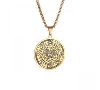 Generico collana da uomo, Sigillo Custode della Cabala Mistica di Salomone 7 Collana di Ciondolo degli Arcangeli per uomini Gioielli portafortuna