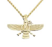 Generico collana da uomo, tendenza di personalità di moda Punk Ahura Luce e fuoco della verità Zoroastrianism collane pendenti per uomini