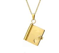 Generico Collana di libro personalizzata per figlia - mia figlia incredibile collana di libro, gioielli multi-strato apribili porta amore eterno, regalo per le figlie (B)
