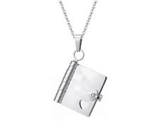 Generico Collana di libro personalizzata per figlia - mia figlia incredibile collana di libro, gioielli multi-strato apribili porta amore eterno, regalo per le figlie (A)