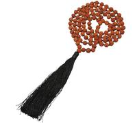 Generico Collana di Perline Mala In Legno Da 6 Mm Per Uomo e Donna,Con Ciondoli Multicolori e Nappa,Rosario,Collana di Perline Bodhi,Gioielli Fatti A Mano,Regali di Preghiera Per Donna e Uomo,Neri