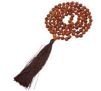 Generico Collana di Perline Mala In Legno Da 6 Mm Per Uomo e Donna,Con Ciondoli Multicolori e Nappa,Rosario,Collana di Perline Bodhi,Gioielli di Preghiera Fatti A Mano,Regali Per Donna e Uomo,Caffè