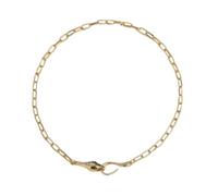 Generico Collana di serpente oro per le donne - versatile due modi per indossare i gioielli di serpente con accenti di cristallo, catena regolabile Choker
