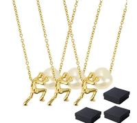 Generico Collana di Sisifo, L'eterna ascesa indossata vicino al cuore, Ciondolo ispiratore della mitologia che simboleggia persistenza e forza, Ciondolo regalo resilienza, Trasmetti Ti amo (3pcs)