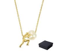 Generico Collana di Sisifo, L'eterna ascesa indossata vicino al cuore, Ciondolo ispiratore della mitologia che simboleggia persistenza e forza, Ciondolo regalo resilienza, Trasmetti Ti amo (1pcs)