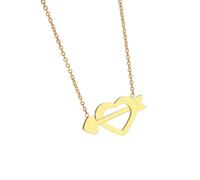 Generico collana donna,Collane semplici con una freccia che attraversa il cuore Pendente con collana estetica con catena per donne Regalo per ragazze