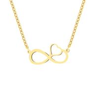 Generico collana donna,Collane Simbolo dell'infinito Collo a forma di cuore Catena di Moda Collana per donne Gioielli Festa Amici Regali