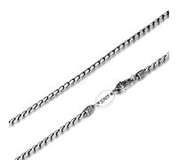 Generico Collana for Donna Uomo, Catena in Argento for Uomo Collana Collana a Sei sillabe Mantra Vajra Collana a Catena for Uomo Donna, Regalo di Gioielli(45cm)