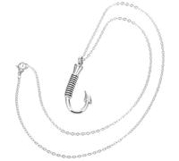 Generico Collana Keepsake Urna in Acciaio Inossidabile con Ciondolo Amo da Pesca per Ceneri Gioiello Cremazione Unisex Leggero e Confortevole per Ricordo Sentimentale