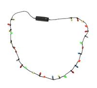Genérico Collana natalizia illuminata: gioielli Ciondolo illuminato, catena luminosa a LED, accessorio di illuminazione, a batteria | Collana natalizia per Natale, eventi, celebrazione,