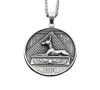 Generico Collana pendente vintage dell'Antico Egitto Dio della Morte Anubi, Mitologia Uomo, Gioielli da motociclista, dropshipping