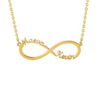 Generico Collana personalizzata con cuore infinito per la famiglia, collane personalizzate con 1-8 nomi, perfette come regali di Natale - Regali personalizzati per donne, ragazze e mamme