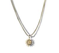 Generico Collana Sole E Luna, Design Dualità, 5x3,5 Cm, Set Di Collane Per Coppia, Gioielli Coordinati, Anti-ossidazione, Per Il Suo Fidanzato, Fidanzata, Anima Gemella, Anniversario Di Matrimonio