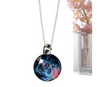 Generico Collana Spaziale | Pendente A Sfera In Vetro Con Cielo Stellato In | Gioielli Eleganti 'universo Per Le Donne | Collana Unisex Per San, Compleanno, Anniversario, Moglie, Fidanz