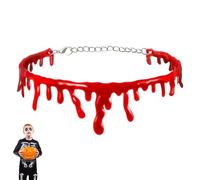 Generico Collana Stile Sangue Sgocciolante,Choker Sanguinante per la Clavicola | Accessorio Costume Festa Vampiri per Carnevale Vacanze Cosplay Interpretazione di Ruolo