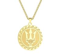 Generico Collana unisex Dio greco del mare, collana con il medaglione, collana del tridente squisito