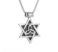 Generico Collana vintage a nodo celtico per uomini e donne, amuleti religiosi, ebraismo, pentagramma, ciondolo wiccano, gioielli, trinità irlandese