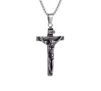 Generico Collana vintage con croce per uomini e donne, amuleti di fede, gioielli religiosi, accessori regalo, Venerdì Santo