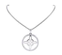 Generico Collana Wicca a nodo da strega per donne/uomini Amuleto di stregoneria di cristallo Collana gioielli collare nudo de la bruja