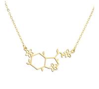 Generico Collane a molecole ormonali per donne Chimico Fattore della Felicità Fattore della Felicità Ciondolo alla serotonina Dichiarazione Regalo per gioielli