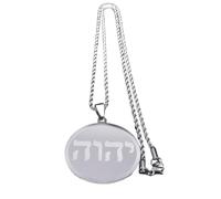 Generico Collane con l'alfabeto Yahweh Tetragrammaton Nomi di Dio Colore argento Colore ebraico Paleo YHWH