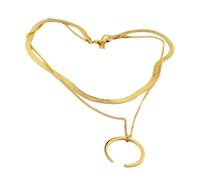 Generico Collane da donna - Catena in lega, collana con ciondolo a forma di luna per mogli madri donne vestono feste in costume compleanno quotidiano