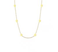Generico Collane da donna, collana con ciondolo con sei fiori, collarino a catena dorata per donne ragazze, dolce regalo di gioielli bohémien