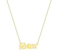 Generico Collane da donna, Collana con Pendente a Stella per donne Ragazze Collana con lettere inglesi antiche Collier Collier brilla come una superstar
