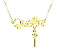 Generico collane da donna, collana della regina, nappine a corona, pianale, spada a cuore, gioielli vintage collana per donne, catene per clavicola e gioielli regalo.