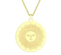 Generico collane da donna, Lucky Ancient Celtic Sun Medalion con pendente collana per uomini Collar con amuleto per donne Catena di collo con charm Spirit Totem Gioielli