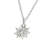 Generico Collane Girasole per Donna in rame e zirconi | Collana Donna Argentato Dorato Girasole per Appuntamenti Viaggi Feste Compleanni Festività Matrimoni San e Festa della Mamma