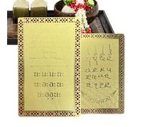 Generico Collectible Card,Attract Luck And Prosperity | Moon Sanskrit Pattern Copper - For Bookshelf Travel Bedroom Nightstand Commuting Family Friends Collectors Classmates