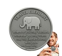 Generico Collectible Coin, Marine Animals Travel, 2.56x2.56 Inches Metal Keepsake Engraved Blessing Poem for Travelers, Marine Lover Collectors, Wildlife Memory Token